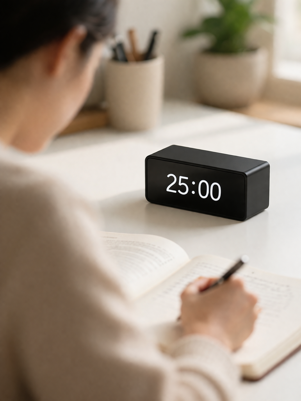 Person studying with FocusClock